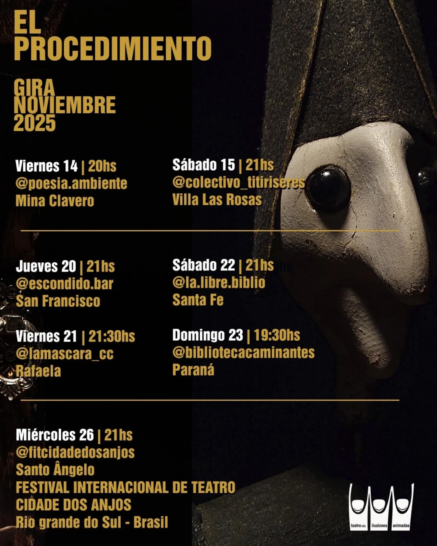 Flyer de obra teatral 9 - Santiago San Paulo